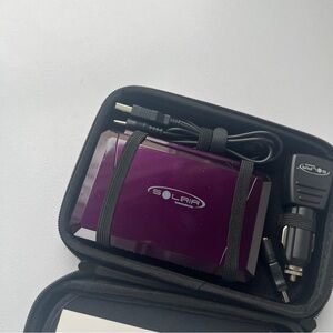 Solaire Purple Solar Charger with Accessories